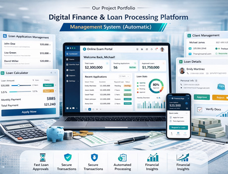 Digital Loan Processing and Finance Management Platform – SkillLamp Soft Tech Portfolio